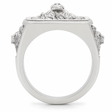 3-Sided Lion Ring – 950 Silver